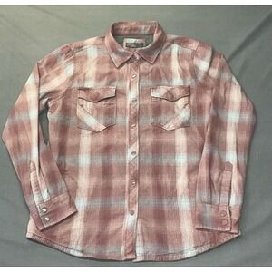 Prana Jacket Womens M Plaid Charley Long Sleeve Shirt Snap Up Lined Outdoor